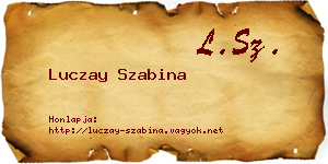 Luczay Szabina névjegykártya