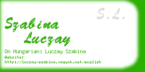 szabina luczay business card